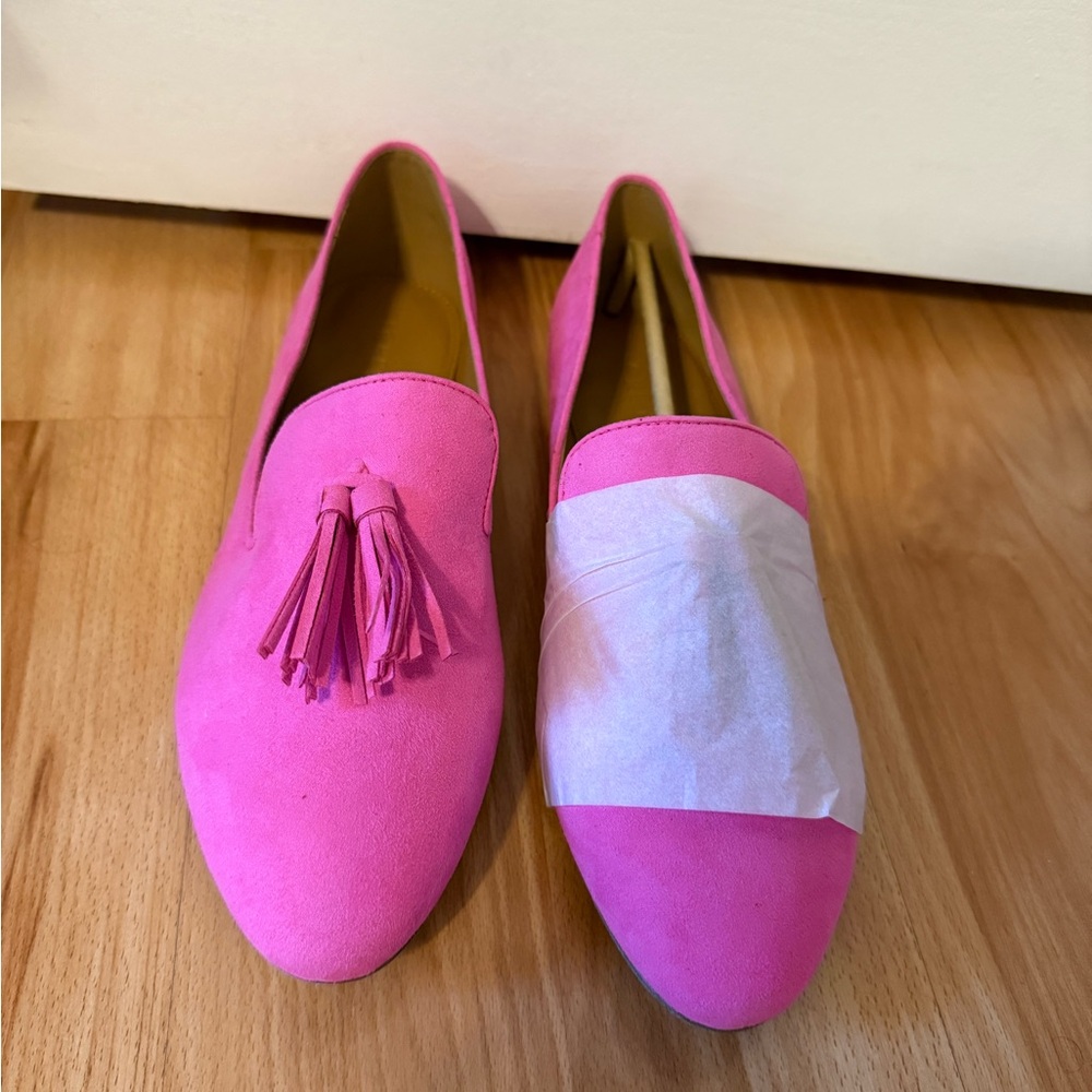 NWT J Crew Pink Tassel Loafers